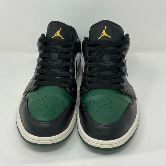 Nike Air Jordan 1 Low Black Green Toe Basketball Sneakers 553558-371 Men size 13 - Picture 5 of 9